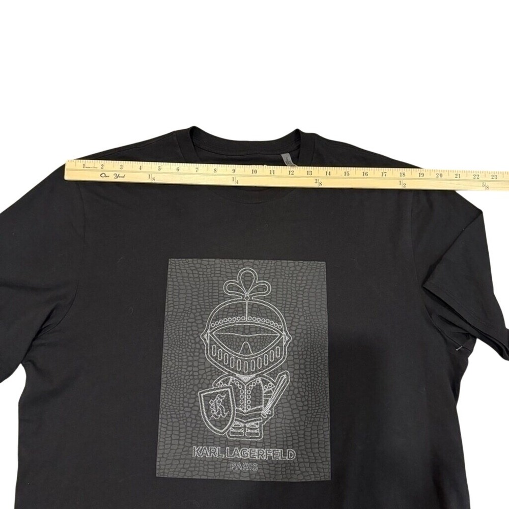 KARL LAGERFELD PARIS‎ Armored Logo Short Sleeve Tee Size Large NWOT - Picture 4 of 7